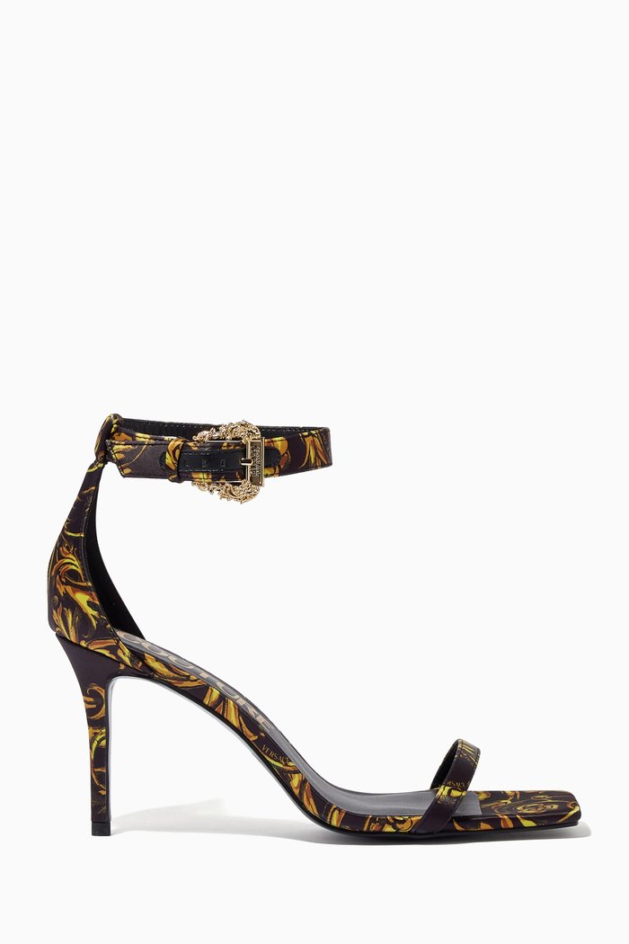 

Baroque Sandals in Satin, Black