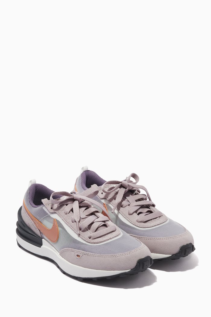

Waffle One Sneakers in Mesh & Suede, White