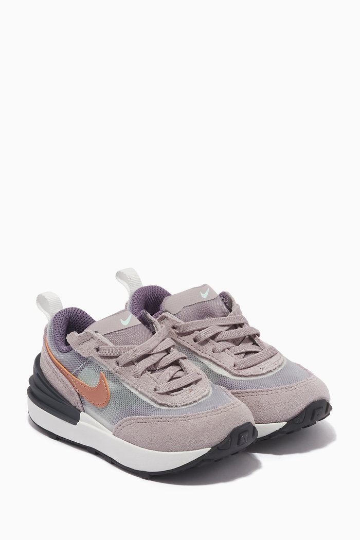 

Waffle One Sneakers in Mesh & Suede, White