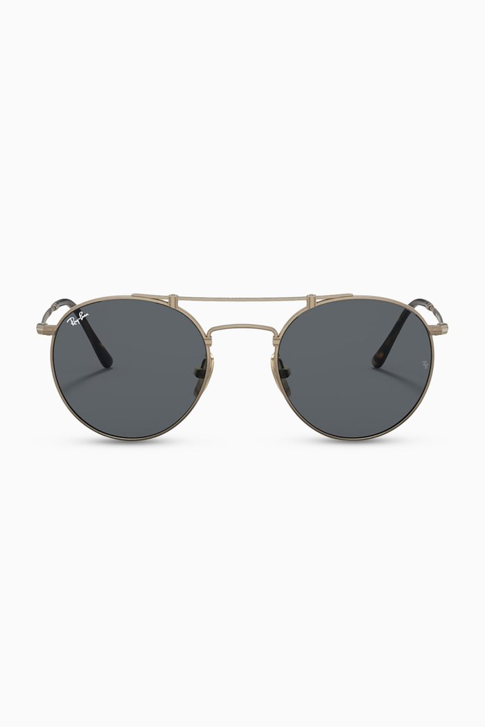 x Scuderia Ferrari Square Sunglasses in Titanium, Gold
