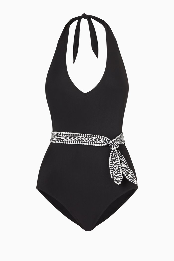 

Sofia Deep V One Piece Swimsuit, Black