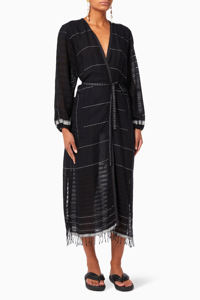 

Tikuri Robe in Cotton, Black