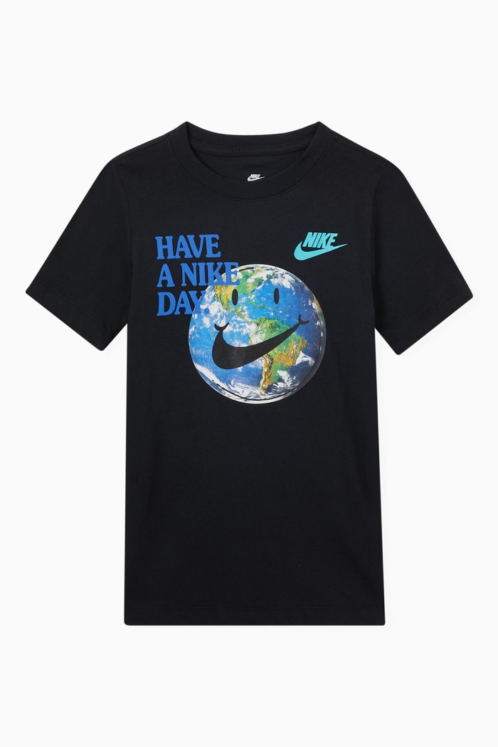 

Statement T-Shirt in Cotton, Black