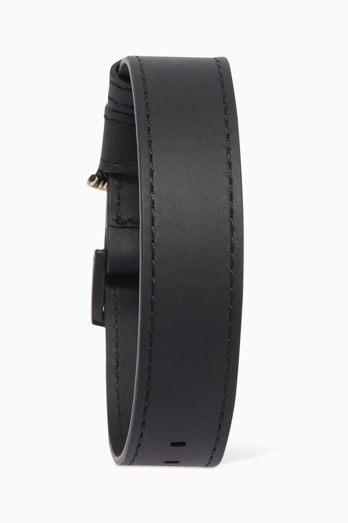 Watch Strap in Leather, Black