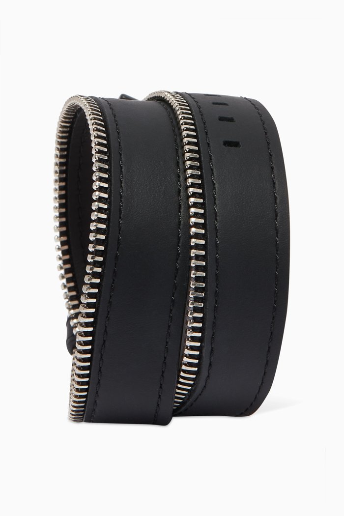 

Watch Double Strap in Leather, Black