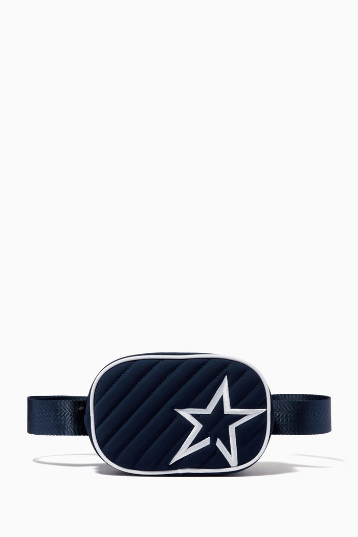 

Star Belt Bag in Quilted Nylon, Blue