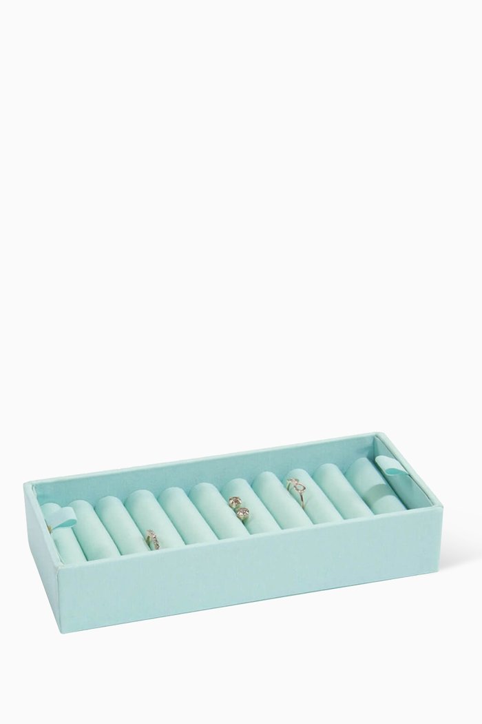 

Ring Roll Holder in Cotton, Blue