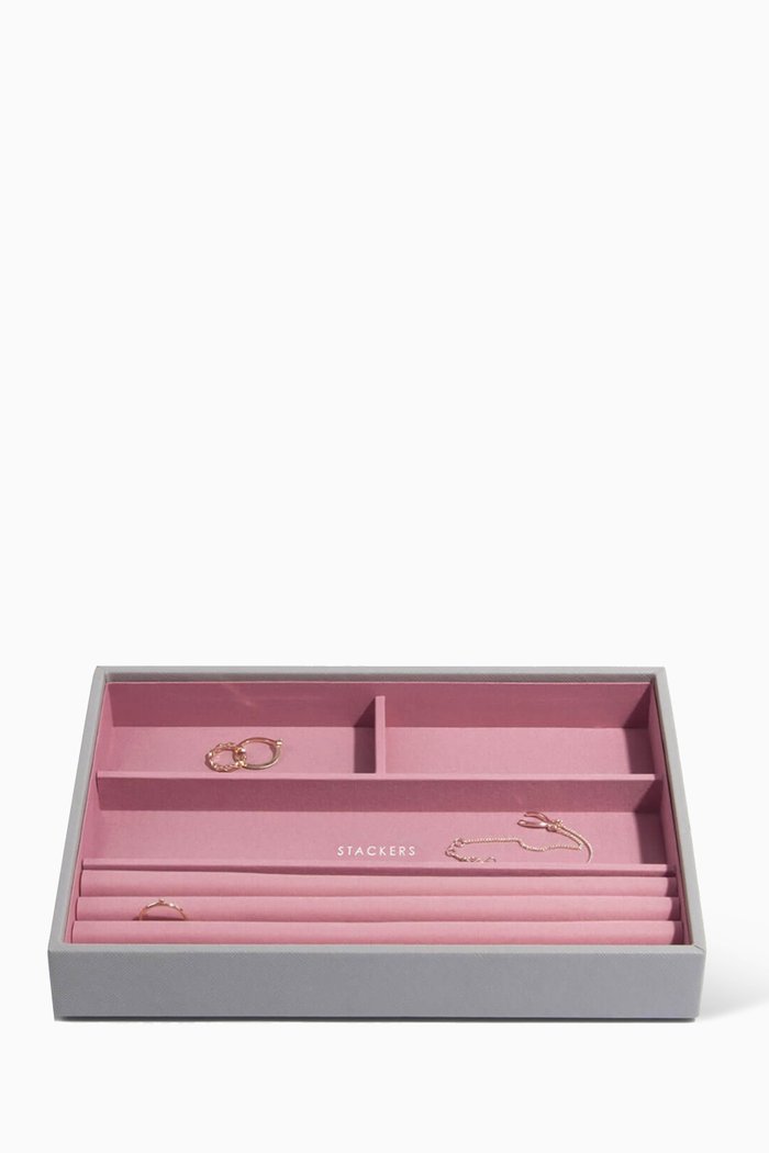 

Classic Jewellery Box Layer in Vegan Leather, Pink