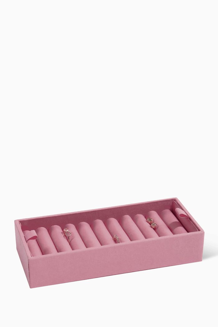 

Ring Roll Holder in Cotton, Pink