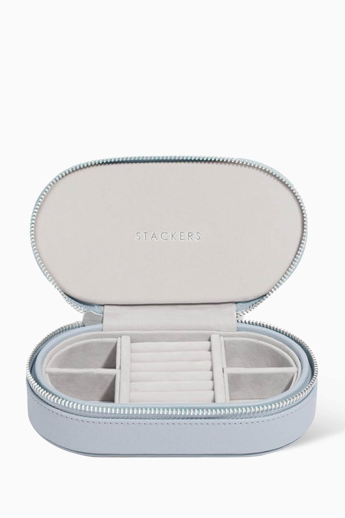 

Classic Oval Travel Jewellery Box in Vegan Leather, Pink