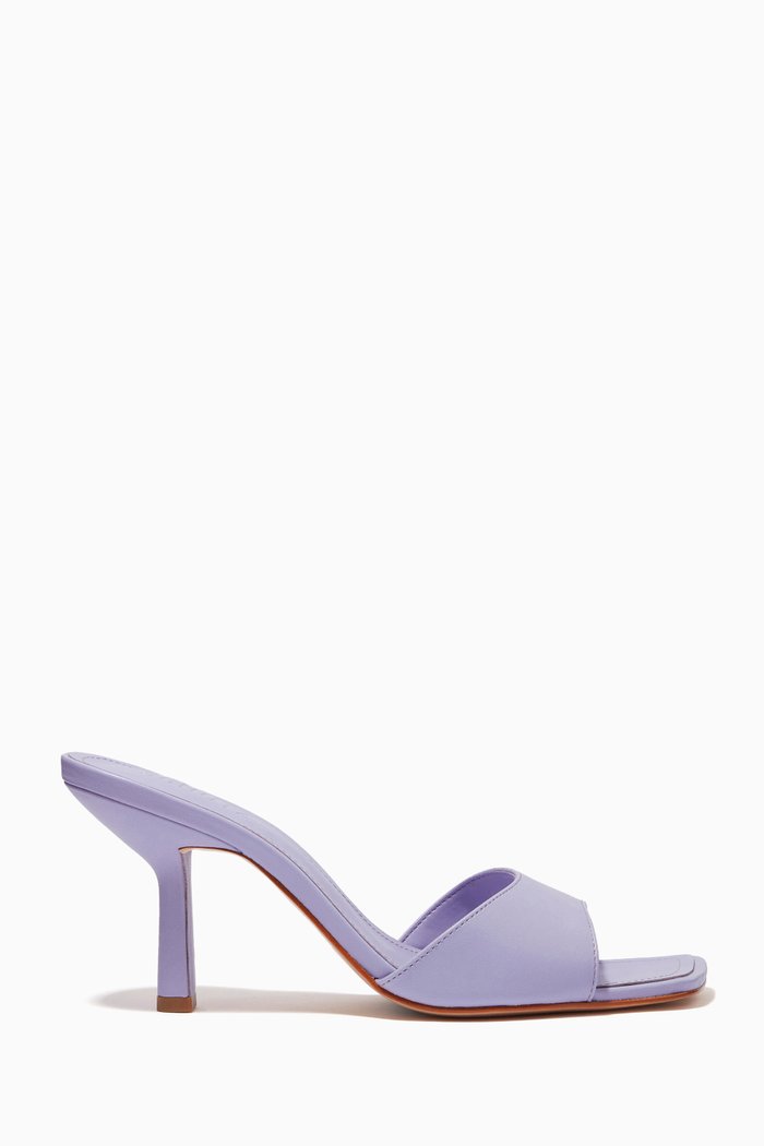 

Posseni Mules in Leather, Purple