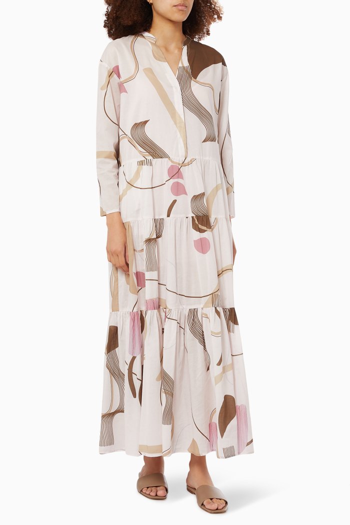 

Calliope Maxi Dress in Cotton Voile, Pink