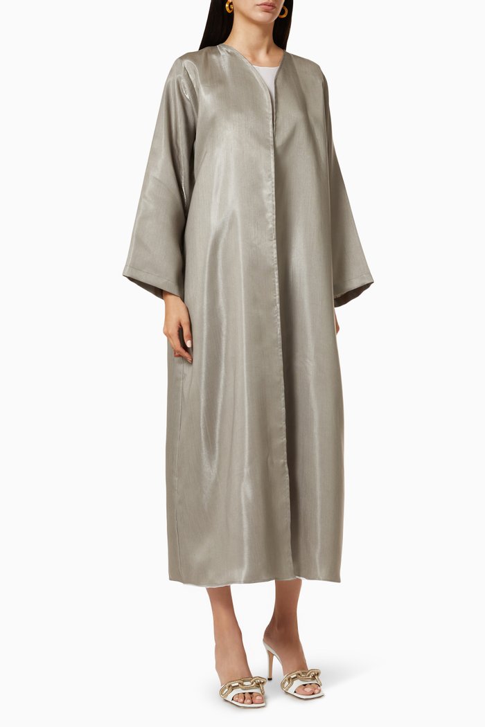 

Long Sleeve Abaya Set, Grey