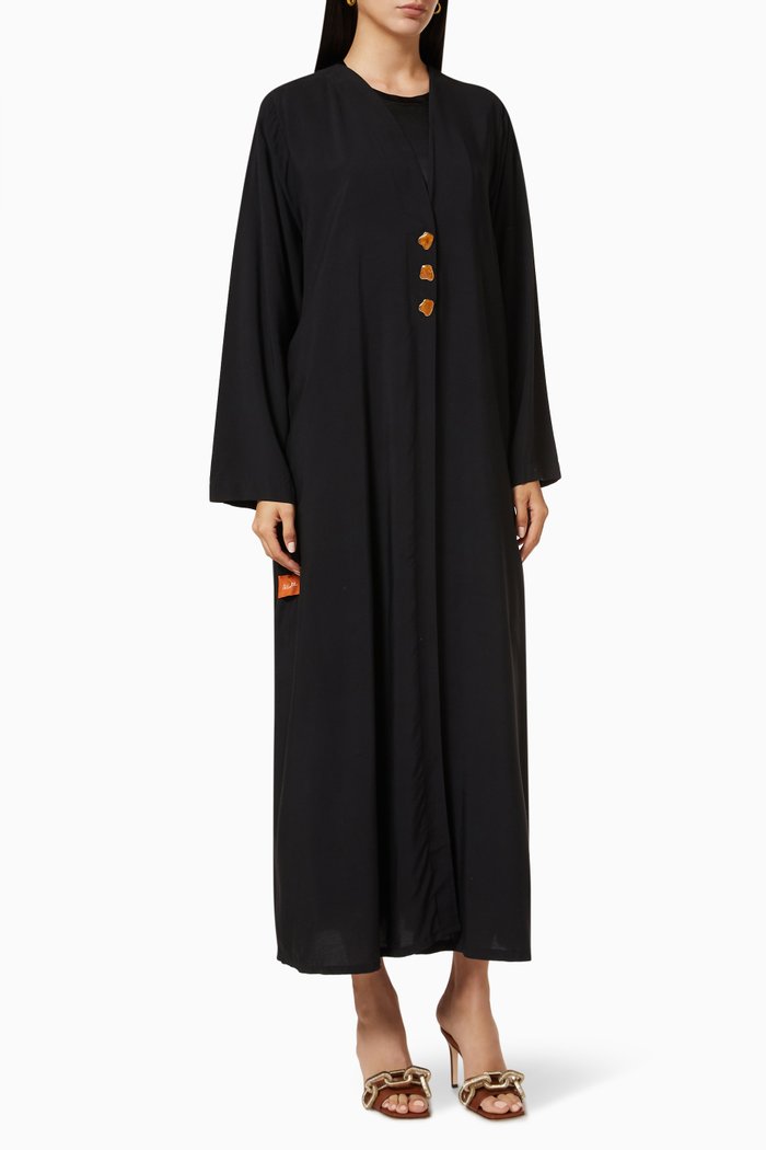 

Buttoned Abaya, Black