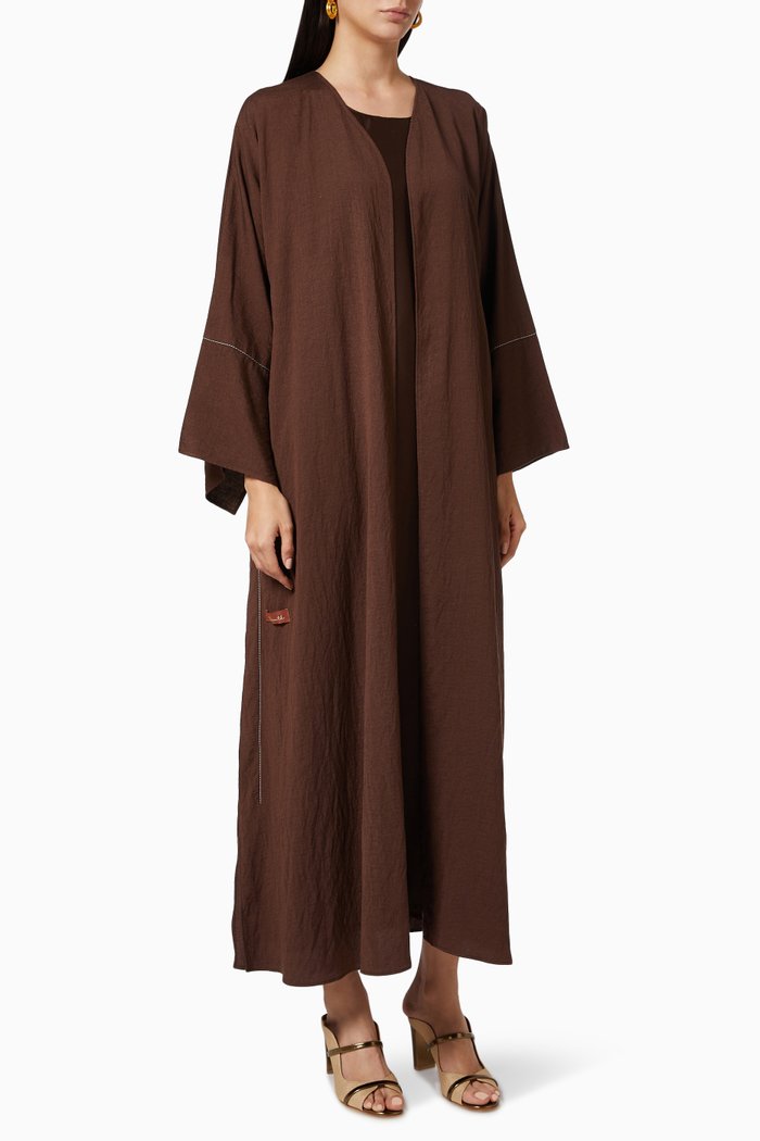 

Daily Long Sleeve Abaya, Brown