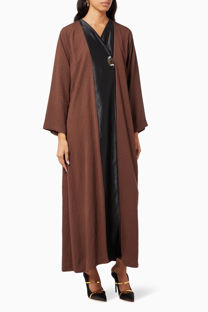 

Coat Style Abaya, Brown