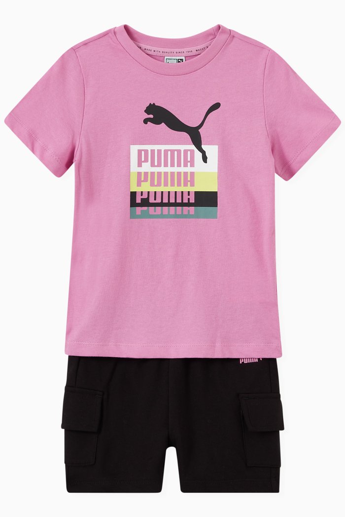 

Minicats Brand Love T-shirt + Shorts Set, Purple
