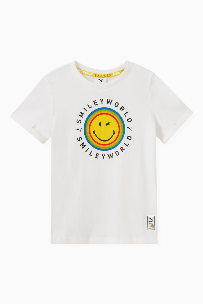 

Smiley World T-Shirt in Cotton, White