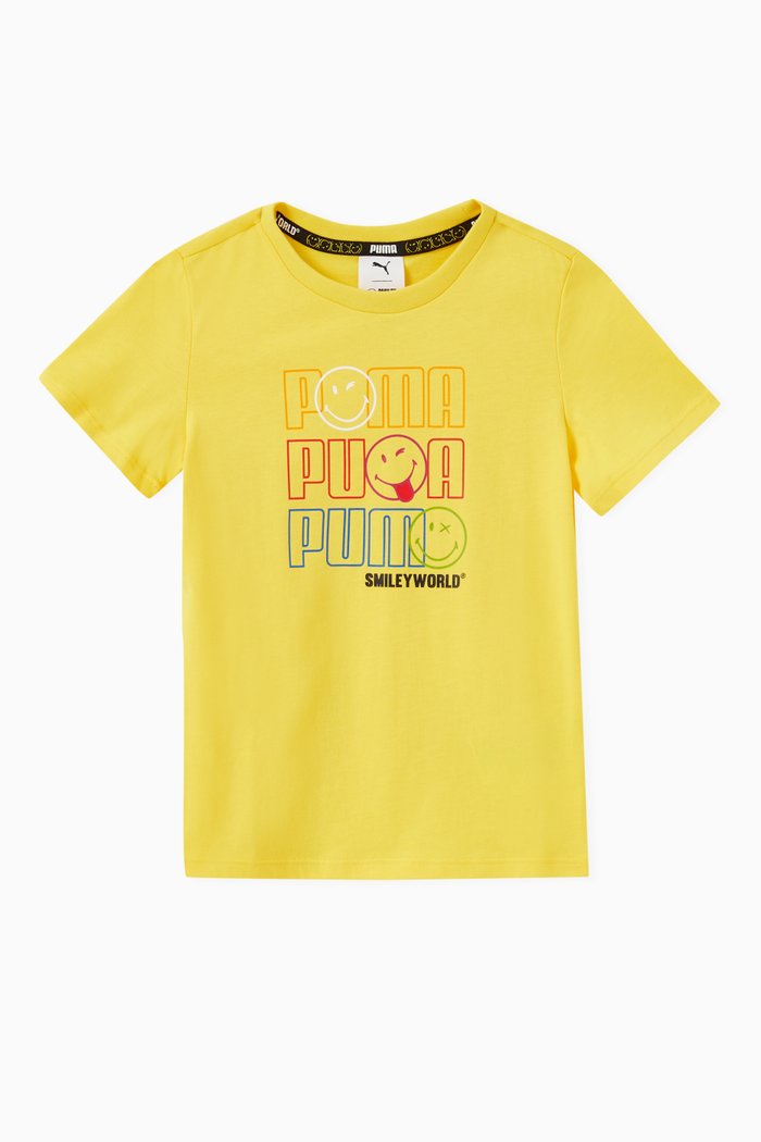 

Smiley World T-Shirt in Cotton, Yellow
