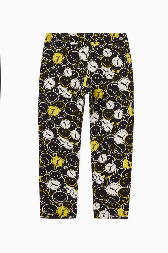 

Smiley World Allover Print Leggings, Black