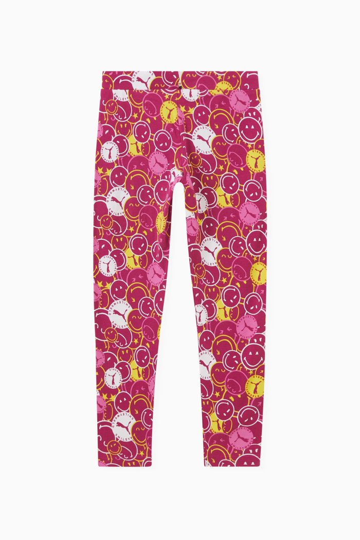 

x Smiley World Allover Print Leggings, Pink