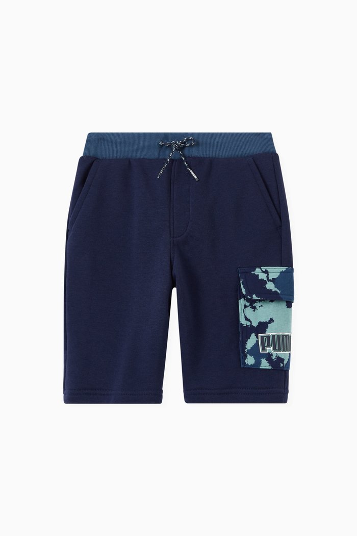 

Alpha Cargo Sweat Shorts in French Terry, Blue