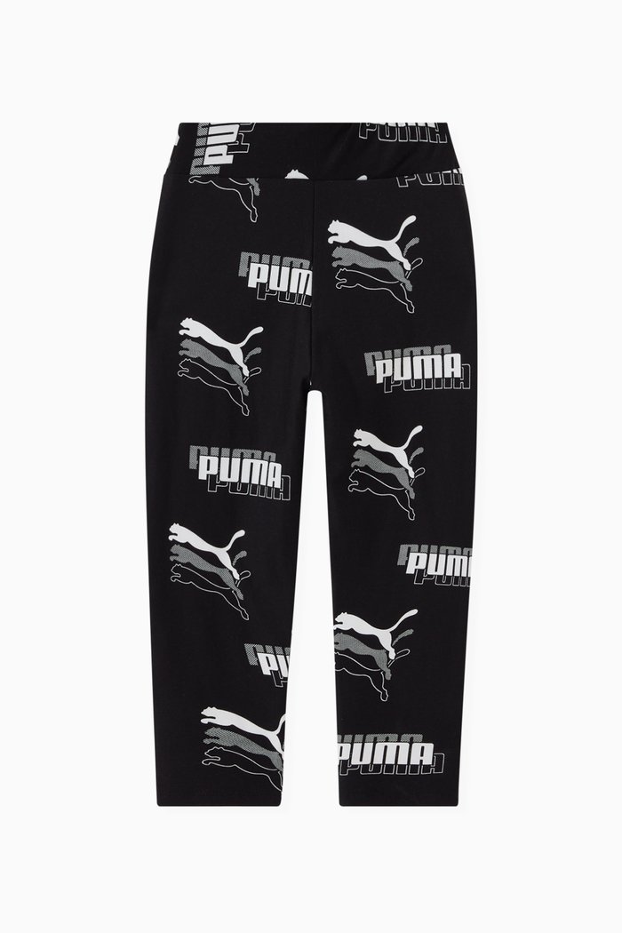 

Puma Power High Waisted Leggings in Jersey, Black