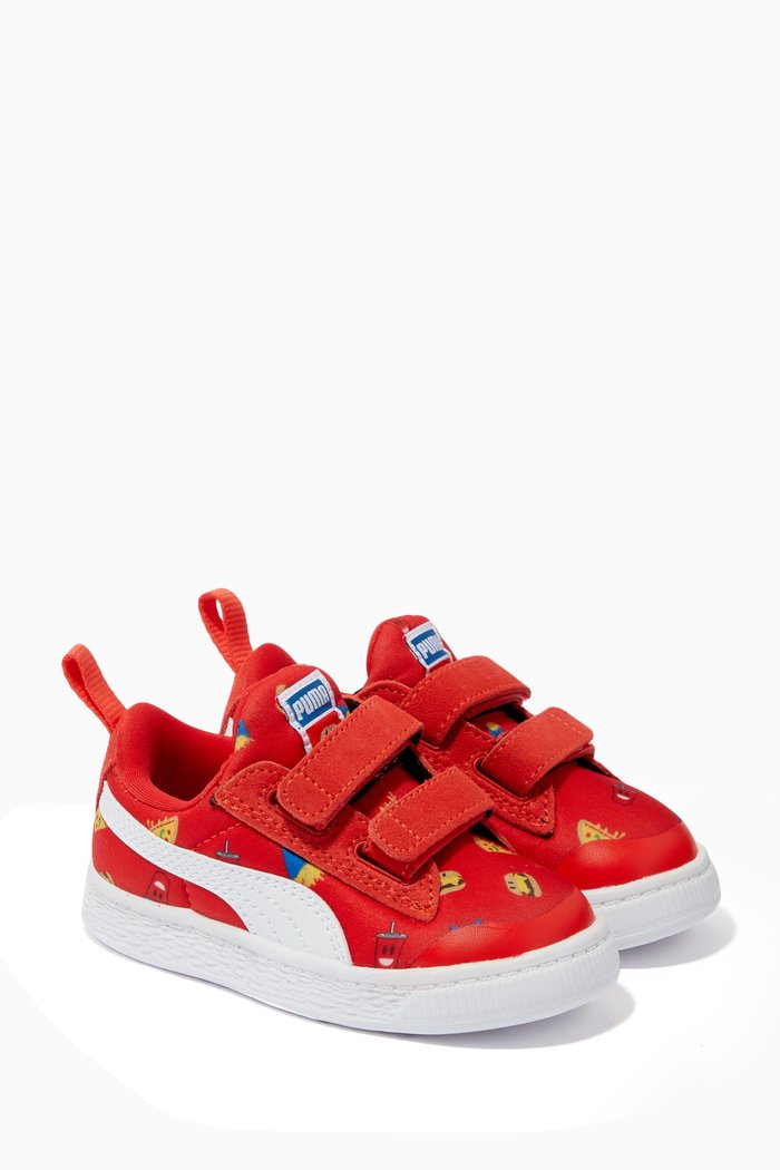 

Foodies Sneakers in Textile & Suede, Red
