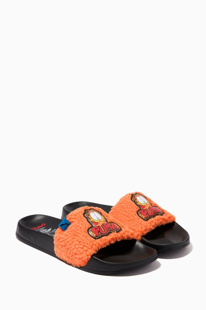 

x Garfield Leadcat 2.0 Slide Sandals in Faux Shearling & Rubber, Black