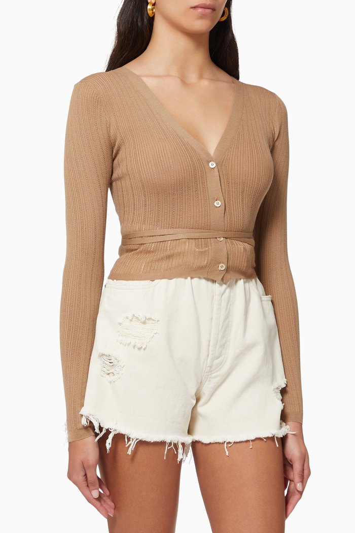 

Backless Top in Cotton, Brown