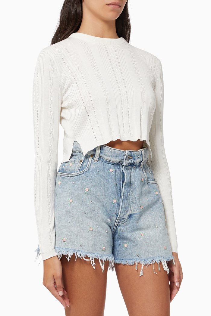 

Open Back Top in Cotton, White