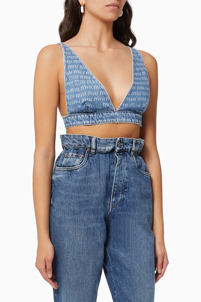 

Unwired Bust Top in Denim, Blue