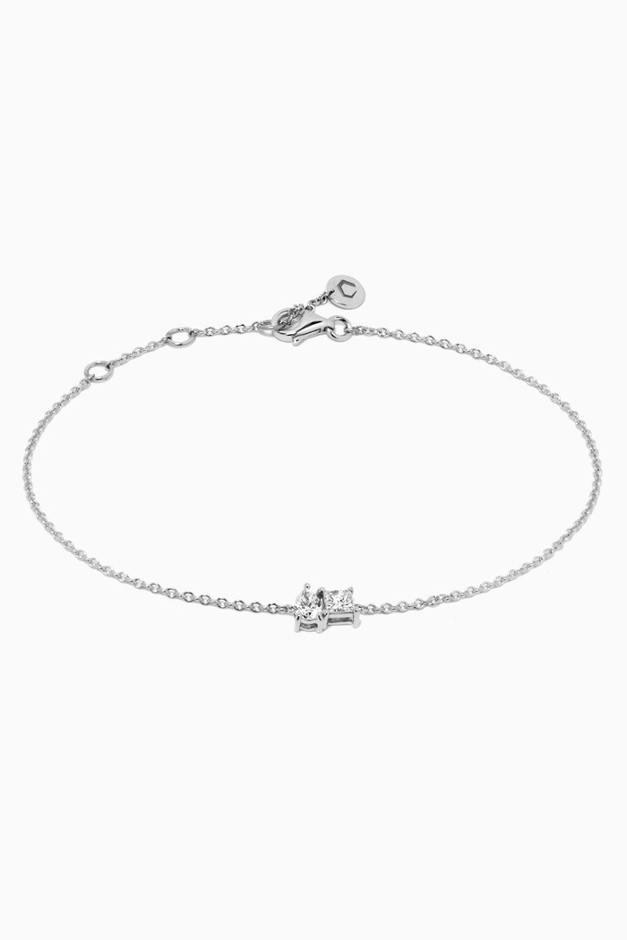 

x Almasati Duo Sparkle Diamond Bracelet in 18kt White Gold