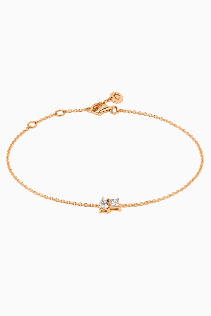 

x Almasati Duo Sparkle Diamond Bracelet in 18kt Yellow Gold