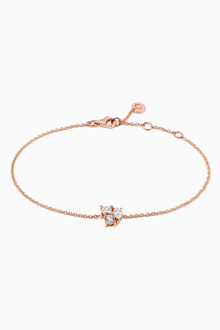 

x Almasati Trio Sparkle Diamond Bracelet in 18kt Rose Gold