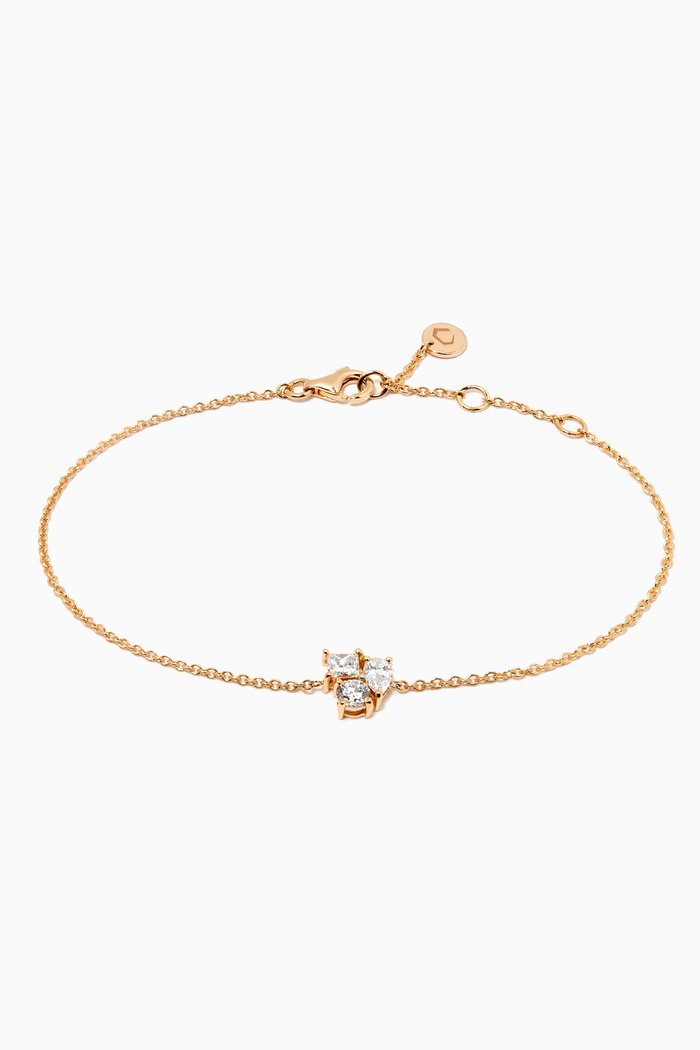 

x Almasati Trio Sparkle Diamond Bracelet in 18kt Yellow Gold