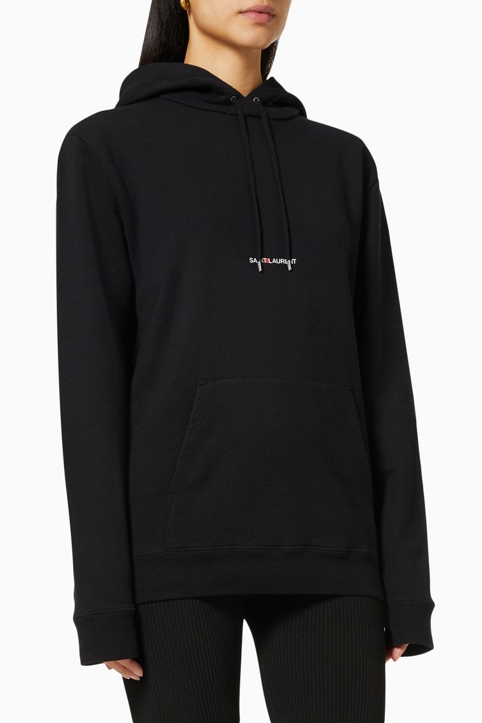 

Rive Gauche Hoodie in Organic Cotton French Terry, Black