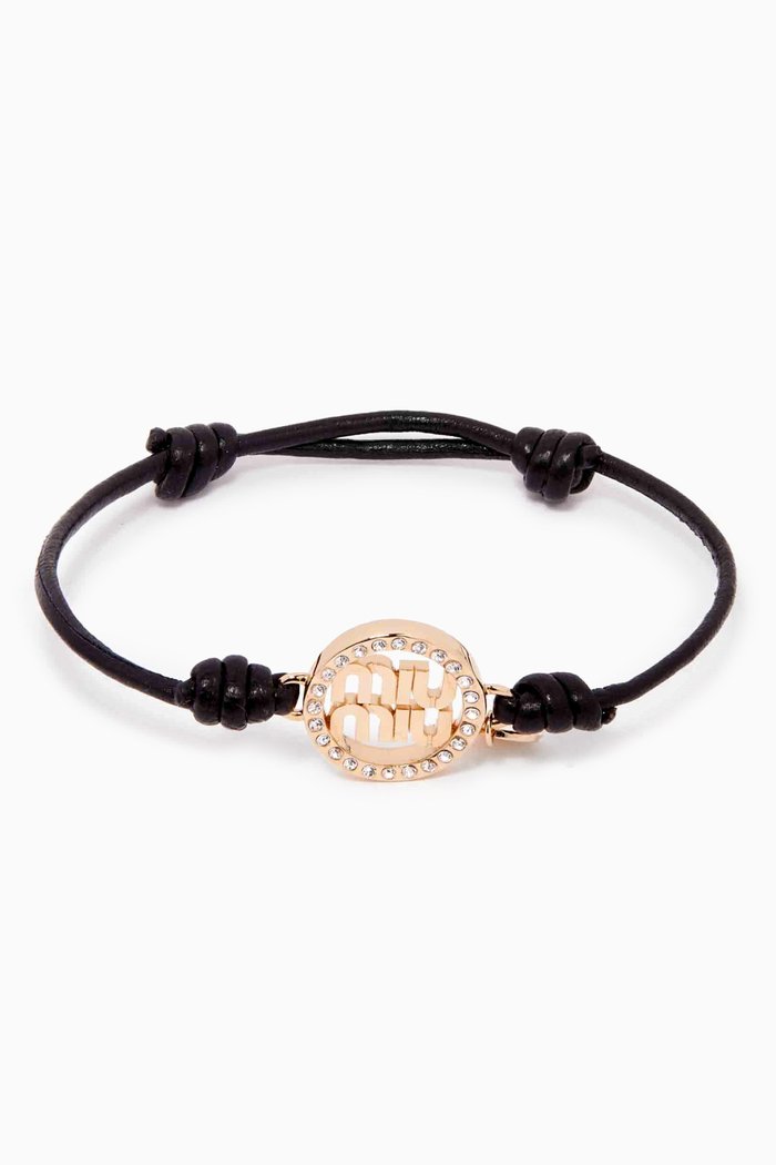 Logo Pave Bracelet, Black