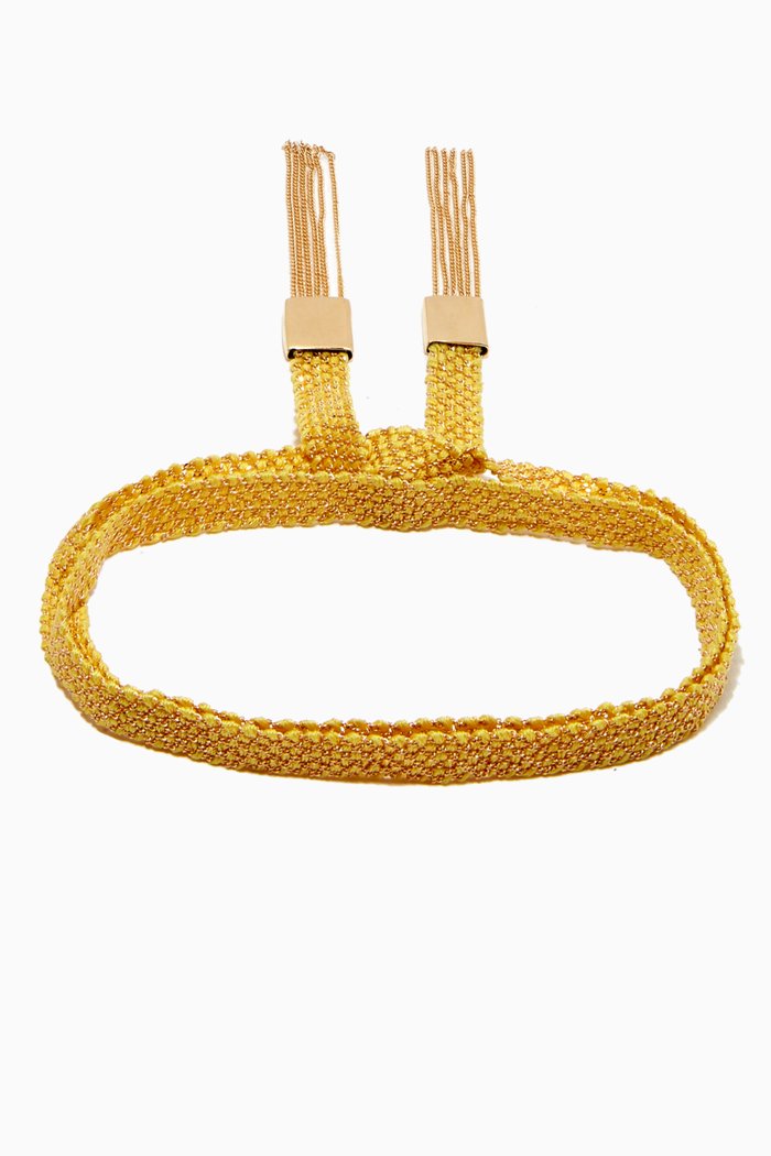 

x Ounass Sukar Wrap Bracelet in Silk & 18kt Yellow Gold