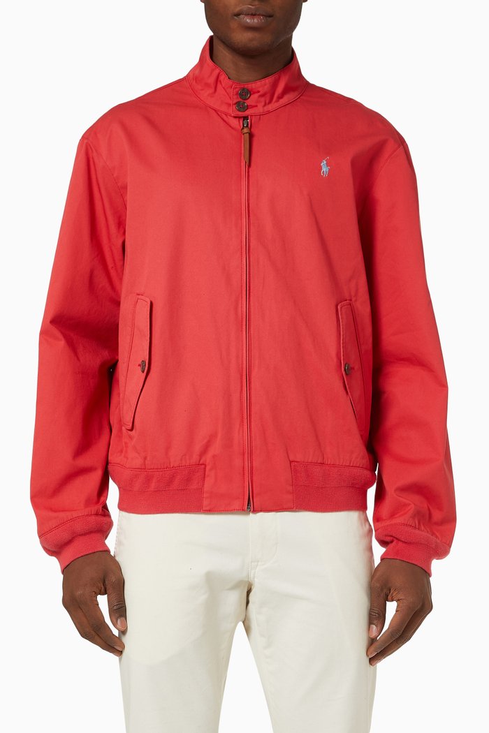 

City Barracuda Chino Jacket in Cotton Twill, Red