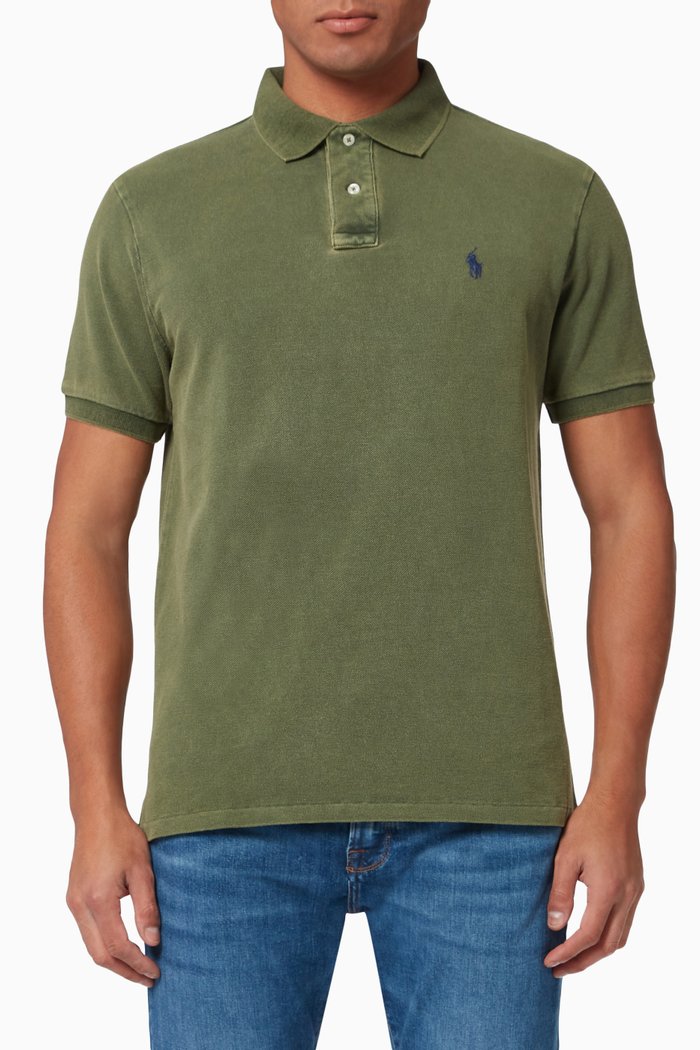 

Polo Shirt in Cotton Piqué, Green