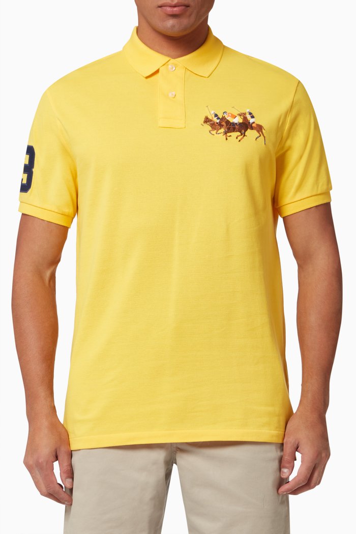 

Polo Shirt in Cotton Piqué, Yellow