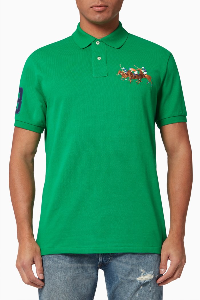 

Polo Shirt in Cotton Piqué, Green