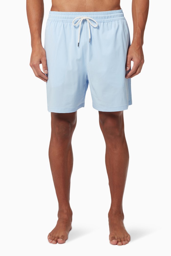 

Traveller Classic Swimming Trunk in Stretch Nylon, Blue