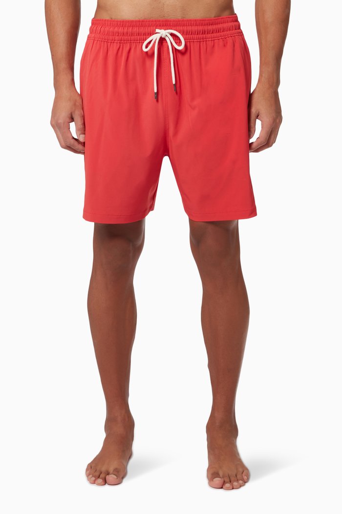 

Traveller Classic Swimming Trunk in Stretch Nylon, Red