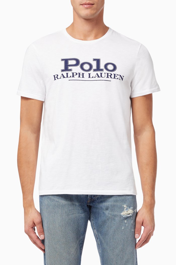 

Custom Slim Fit Logo T-shirt in Cotton Jersey, White
