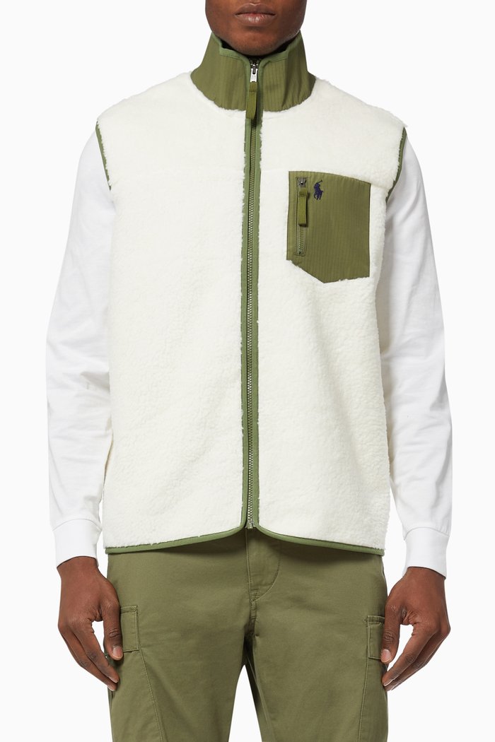 

Gilet in Hybrid Fleece, Neutral