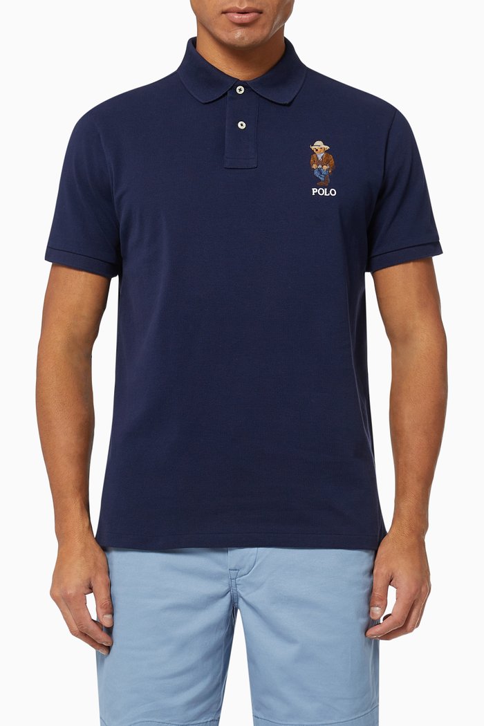 

Cowboy Polo Shirt in Cotton Piqué, Blue