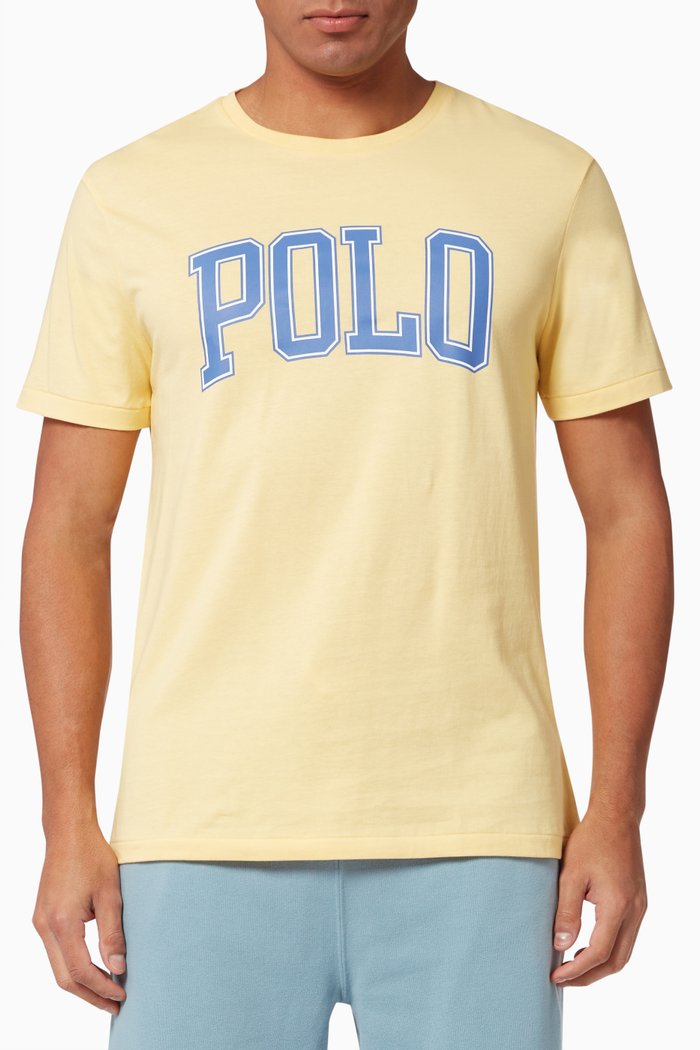 

Custom Slim Fit Logo T-shirt in Cotton Jersey, Yellow