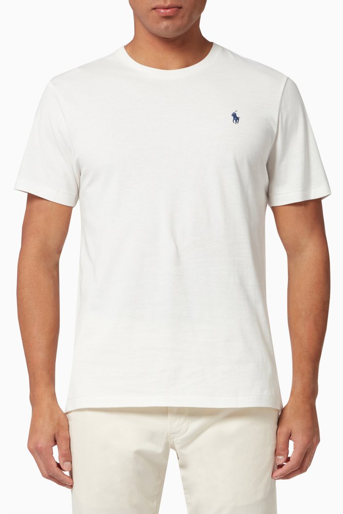 

Slim Fit T-shirt in Soft Cotton Jersey, Neutral